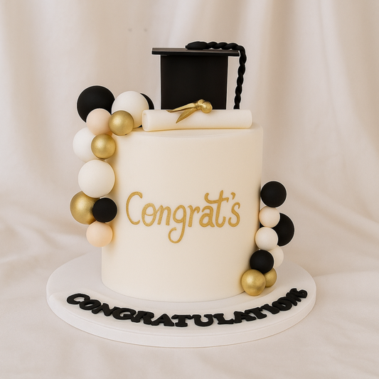 Minimalist Congrats Graduation Cake
