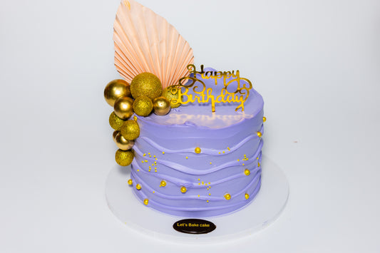 Royal Purple Designer Birthday Cake