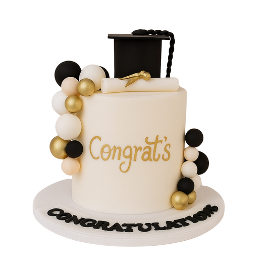 Minimalist Congrats Graduation Cake